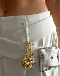 Molten Cross Key Chain- Silver View 3