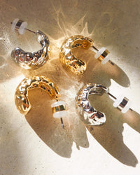 Mini Molten Hoops- Silver View 4