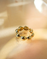 Oversized Ball Chain Ring- Silver View 3