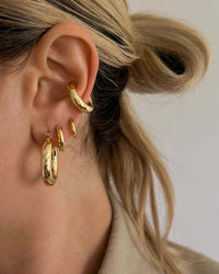 Baby Amalfi Tube Hoops- Gold View 5