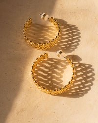 The Metal Lace Hoops view 2