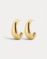 Luv Aj Chrome Orb Hoops in Gold View 1