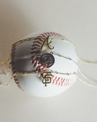 The MLB Logo Pendant Necklace- Gold view 2
