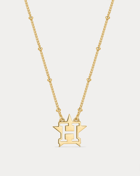 The Luv Aj MLB Logo Pendant Necklace- Gold | Luv Aj
