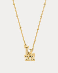The MLB Logo Pendant Necklace- Gold
