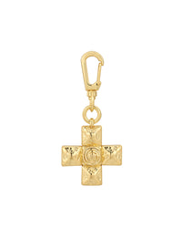 Molten Cross Key Chain- Gold