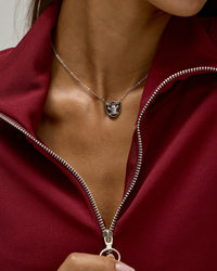 The NFL Logo Charm Necklace- Silver view 2