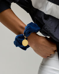 The MLB Velvet Scrunchie with Logo Charm view 2