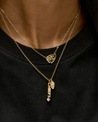 The NFL Layered Nameplate Charm Necklace - Gold view 2