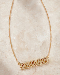 The Nameplate Necklace [Old English] view 2