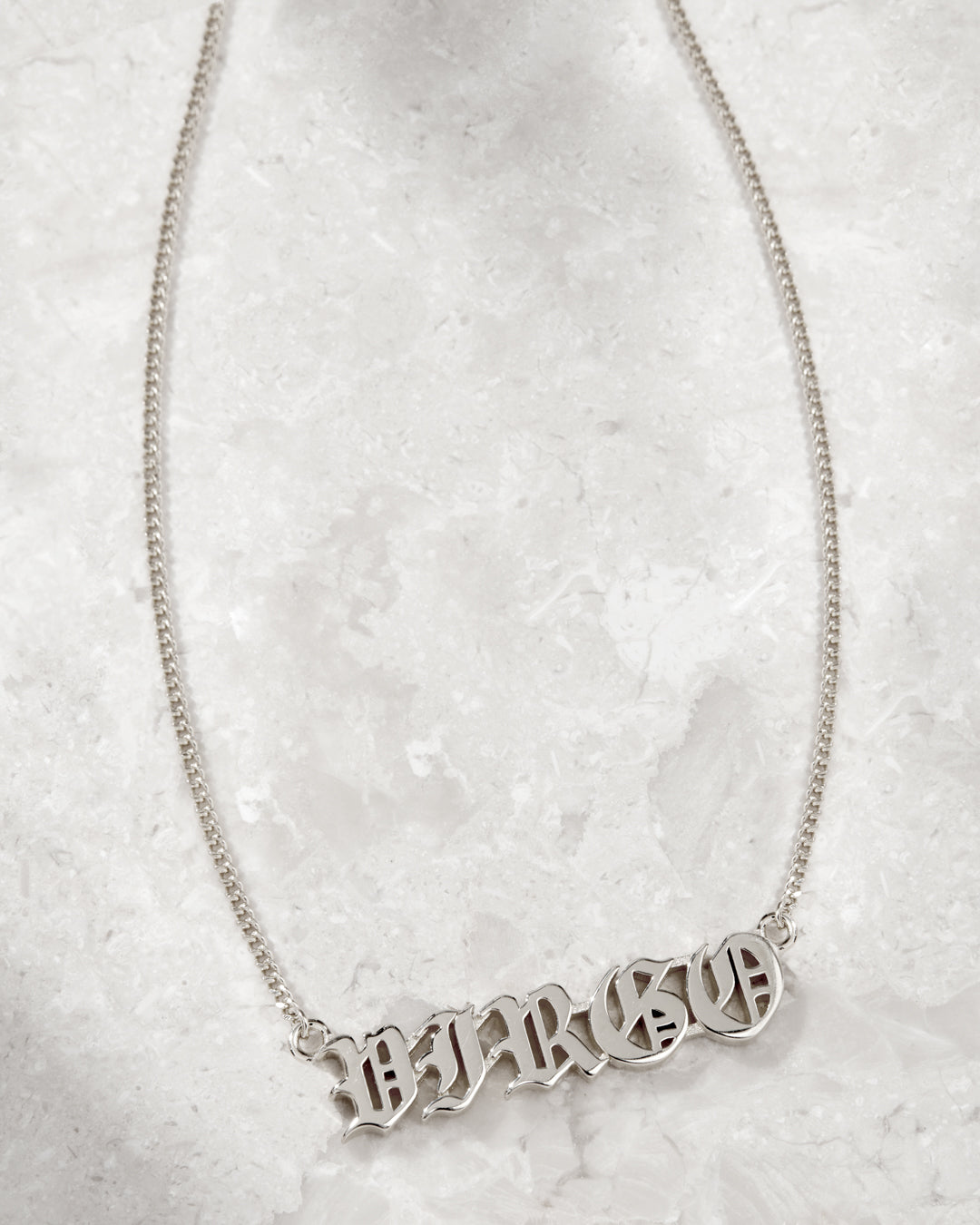 The Nameplate Necklace [Old English] | Luv Aj