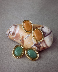 Sunset Stone Studs- Red view 2