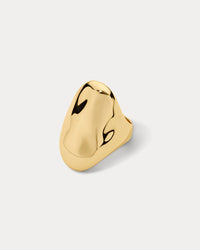 The Liquid Metal Statement Ring in Gold View 2