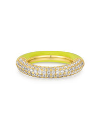 Pave Amalfi Ring-Neon Yellow- Gold View 1