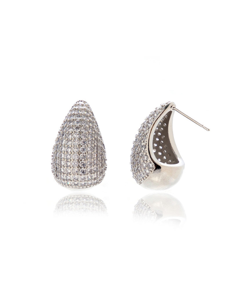【HYERES LOR】25SS★ Nova Silver (W) Full Pave Earrings Earrings – Nova Jewels