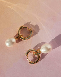 The Pave Pearl Amalfi Huggies view 2