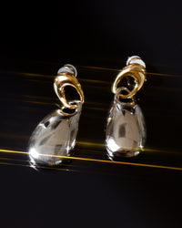 Two Tone Chain Link Drop Earrings view 2