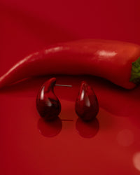 The Lucite Gia Earrings- Red view 2
