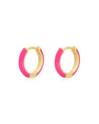 Plain Amalfi Huggies- Hot Pink- Gold View 1