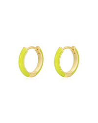 Plain Amalfi Huggies- Neon Yellow- Gold View 1