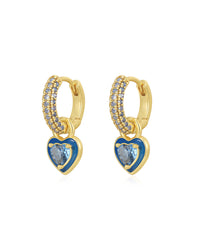 Puffy Heart Huggies- Navy- Gold View 1