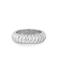 Ridged Marbella Ring- Silver