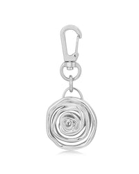 Rosette Coil Key Chain- Silver