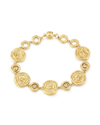 Rosette Coil Link Bracelet- Gold
