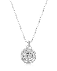 Rosette Coil Pendant Necklace- Gold