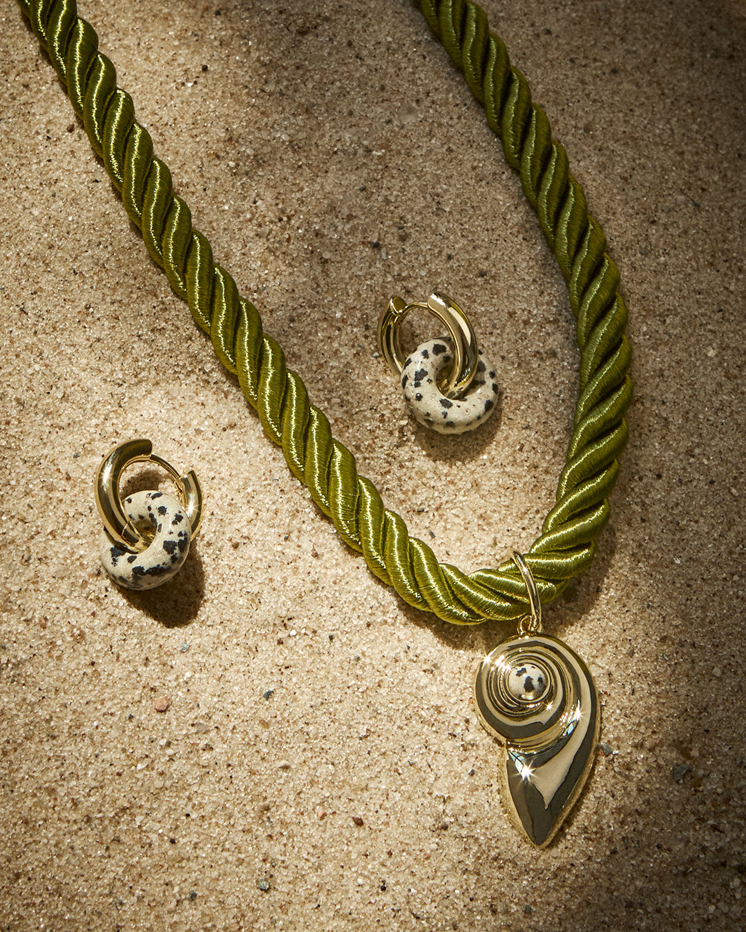 The Luv Aj Palma Shell Cord Necklace- Gold | Luv Aj
