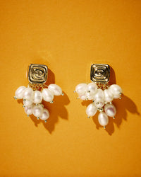 The Seychelles Pearl Statement Studs- Silver View 3