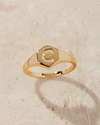 Hexagon Signet Ring [Vintage]