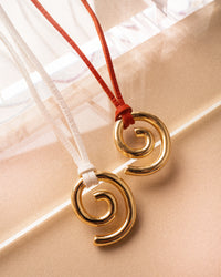 Shell Beach Pendant Necklace- Orange | Sivan Ayla x Luv Aj View 4