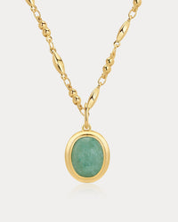 Sunset Stone Charm Necklace