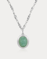 Sunset Stone Charm Necklace