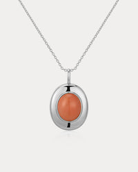 Sunset Stone Locket Necklace