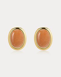 Sunset Stone Studs- Red