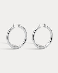 Amalfi Tube Hoops- Silver