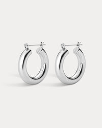 Baby Amalfi Tube Hoops- Silver