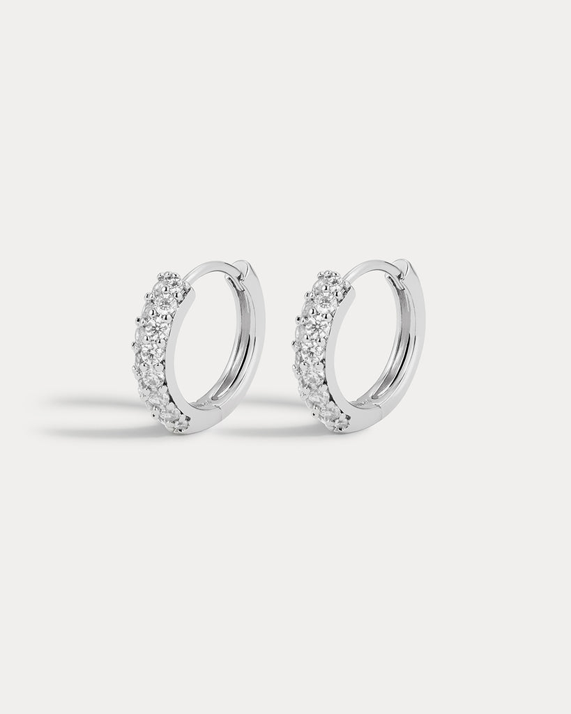 Baby Pave Huggies- Silver | Luv Aj