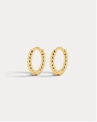 Mini Continuous Beaded Huggies- Gold (Ships Late July)