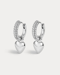 Puffy Heart Huggies- Silver