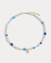 Luv Aj Pearl Bead MLB Logo Charm Necklace NY Yankees 