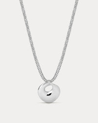 The Mercury Disc Sparkle Necklace in silver View 1