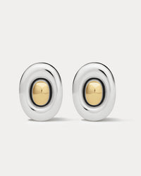 The Two-Tone Chrome Orb Statement Studs (Preview)