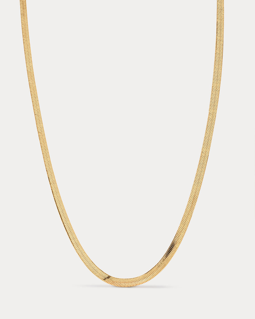 The Classique Herringbone Chain- Gold (Ships Mid July) | Luv Aj
