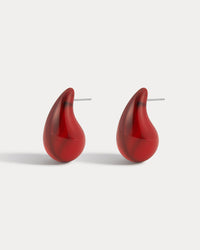 The Lucite Gia Earrings- Red View 1