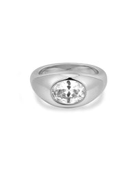 The Oval Orbit Bezel Ring