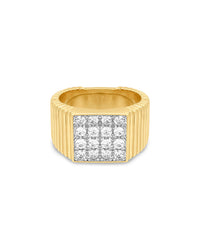 The Pave Square Signet Ring