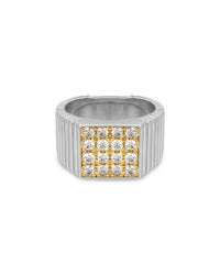 The Pave Square Signet Ring